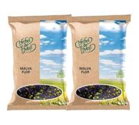 Pack 2 Malva Flor Herbes del Molí Bio 10 g, infusión ecológica de flor de malva con aroma floral suave, ideal para preparar tisanas y uso diario, 20 g en total.