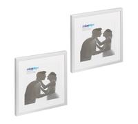 Relaxdays Pack de 2 marcos de fotos 38,5 x 38,5 cm plata