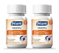 [Pack 2] Niam Mobility | Multi Colágeno para Articulaciones | 120 cápsulas | Colágeno tipo II, I, V y X con Ácido Hialurónico | Huesos, músculos, cartílago | Vitamina C, zinc y extracto de bambú