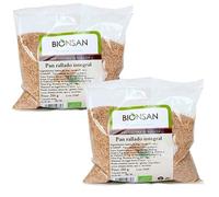 Pack 2 Pan Rallado Integral Bion san Bio 250 g, pan rallado ecológico integral para rebozados, gratinados y espesar salsas, purés o cremas, formato ahorro 500 g totales.