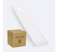 LEDKIA Pack 2 Panel LED 120x30 cm 40W 4800 lm Solid No Flicker 4000K Blanco