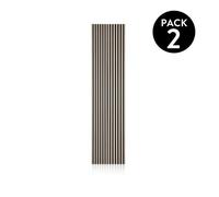 Pack 2 paneles acústicos noiseless 240 negro - roble 60 x 240 x 2,2 cm
