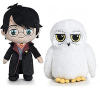 Pack 2 Peluches Harry Potter: Harry Potter (20cm) + Lechuza Hedwig (15cm)