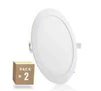 Pack 2 Placas LED 20W 2000Lm 6000ºK Circular 40.000H [GR-RDP15-20W-CW-PK2-AP] | Greenice