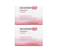 PACK 2 Probiótico para Flora Intestinal con Lactobacillus Rhamnosus GG y Apoyo Inmune con Zinc - Sistema Inmunitario y probiótico - Sin Gluten ni Lactosa - 10 Sticks Sabor Fresa| Recuperat-ion