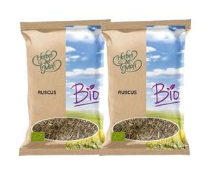 Pack 2 Ruscus (Brusco) Raíz Herbes del Molí Bio 60 g, 120 g total, planta para infusión, raíz ecológica a granel, sabor ligeramente amargo y terroso, formato ahorro
