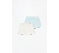 Pack 2 shorts lisos AZUL EMPOLVADO 6-9 meses
