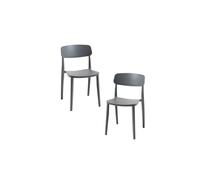 Pack 2 sillas bri - gris oscuro