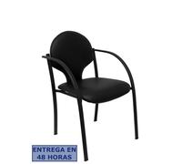 Piqueras y Crespo Sillas Hellin - Chasis negro - Similpiel negro - Pack de 2