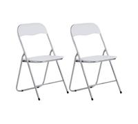 Pack 2 sillas plegables acolchadas eleonor blancas 44x46x79cm 7house