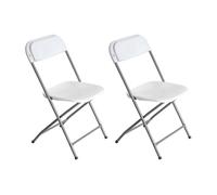 7H SEVEN HOUSE Pack 2 Sillas Plegables de Resina Garden Blancas 45x44.5x79cm 7house