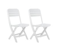 7house Pack 2 Sillas Plegables Bliss Blancas 52x40x82cm 7house