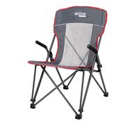 Pack 2 sillas plegables camping antivuelco gris c/reposabrazos removibles aktive 97 cm