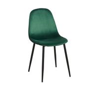 Pack 2 sillas teok black terciopelo - verde