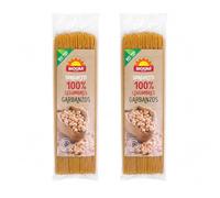 Pack 2 Spaghetti de Legumbres 100% Garbanzos Bio 250 g, 500 g total, pasta ecológica elaborada con harina de garbanzo 100%, alternativa vegetal para platos diarios y alimentación familiar.