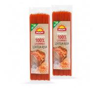 Pack 2 Spaghetti de Legumbres 100% Lenteja Roja Bio 250 g, 500 g total, pasta ecológica elaborada con harina de lenteja roja 100%, ideal para integrar legumbres en la alimentación familiar.