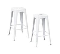 Pack 2 taburetes medios industriales de acero thinia home