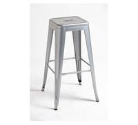 Regalos Miguel - Packs Taburetes Altos - Pack 2 Taburetes Torix Altos - Gris Metalizado