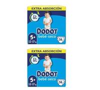 Pack 2 uds. Dodot Extra Absorción Pañal Talla 5+ De 12 a 17kg. - 56 unidades