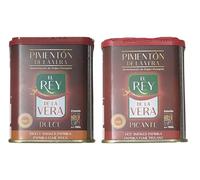 Pack 2 Uds - Pimentón de la Vera D.O.P. 1 Dulce + 1 Picante - Sabor Intenso y Aroma Único | Secado Ahumado Tradicional | Ideal para Guisos, Salsas, Adobos, Carnes, Arroces y Pescados - 150g