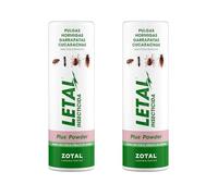 Pack 2 Unidades Insecticida en Polvo Pulgas, Hormigas, Garrapatas y Cucarachas | Talquera 325 g | Control Insectos Rastreros | LETAL Plus Powder ZOTAL