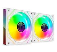 MARS GAMING MF-3DPROX2, Kit 2x Ventiladores PWM 120mm, Iluminación ARGB Triple Infinity Mirror 360°, Sistema de Control PWM, Rodamientos FDB, Ventiladores PC con Compatibilidad Total ARGB, Blanco