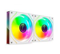 MARS GAMING MF-3DPROX2, Kit 2x Ventiladores PWM 120mm, Iluminación ARGB Triple Infinity Mirror 360°, Sistema de Control PWM, Rodamientos FDB, Ventiladores PC con Compatibilidad Total ARGB, Blanco