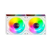 Mars Gaming MF-3DPROX2R, Kit 2x Ventiladores 120mm, Aspas Invertidas, Iluminación ARGB Triple Infinity Mirror 360°, Control PWM, Rodamientos FDB, Ventiladores PC con Compatibilidad Total ARGB, Blanco