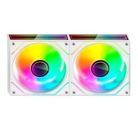 Mars Gaming MF-3DPROX2R, Kit 2x Ventiladores 120mm, Aspas Invertidas, Iluminación ARGB Triple Infinity Mirror 360°, Control PWM, Rodamientos FDB, Ventiladores PC con Compatibilidad Total ARGB, Blanco