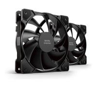 Mars Gaming MF-PROX2, Kit 2x Ventiladores 120mm, Sistema Anti-vibraciones, Ultra-silenciosos, Doble Conexión 3PIN + 4PIN, Negro