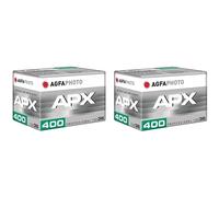 Pack 2 x AGFAPHOTO APX 400 Prof 135-36 | Blanco y negro, 35 mm, lote de 2, 400 iso, alta sensibilidad