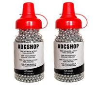 Pack 2 x Botes de 1500 Bolas de Acero Calibre 4.5mm - munición para Armas de Aire comprimido - Pistolas de CO2-3000 Steel BBS en Dos biberones.