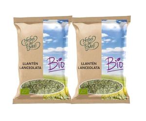 Pack 2 x Llantén Hojas Herbes del Molí Bio 30 g (60 g total) - Hojas ecológicas para infusión de sabor herbal suave, ideal en tisanas a granel y mezclas, formato práctico