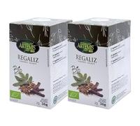 Pack 2 x Regaliz Artemis Bio 20 filtros (40 infusiones) | Infusión ecológica en bolsitas | Sin teína, sabor dulce natural, ideal para tomar caliente o fría