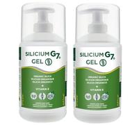 Pack 2 x Silicium G7 Gel Corporal 500 ml (1 L total) - Gel tópico con alta concentración de silicio, para articulaciones y músculos, absorción rápida, textura ligera, sin parabenos