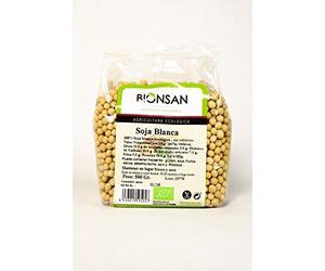 Pack 2 x Soja Blanca Bionsan Bio 500 g (1 kg total) - Soja ecológica seca, ideal para guisos y ensaladas, para hacer bebida vegetal y tofu casero, proteína vegetal, formato ahorro