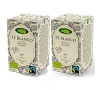Pack 2 x Té Blanco ecológico Artemisbio 20 filtros (40 bolsitas) | Té blanco suave y aromático | Bajo en cafeína, rico en antioxidantes | Ideal desayuno y tarde