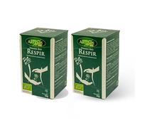 Pack 2 x Tisana Respir-T Artemis Bio 20 filtros (40 bolsitas) | Infusión ecológica de hierbas balsámicas | Sin teína, ideal para la garganta y las vías respiratorias, caliente o fría