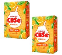 Pack 2 Yerba Mate CBSe Naranja - 500 g c/u - Sabor Refrescante y Frutal - Elaborada con Palo - Ideal para Mate o Tereré - Energizante Natural**