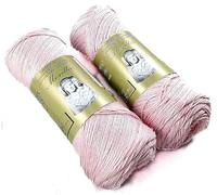 PACK 2 ZEPELINES Algodón perlé 100% egipcio mercerizado para DIY y tejer a mano labores de ganchillo o punto con un acabado elegante. (2 X 70gr) (5, ROSA 8)