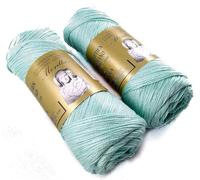 PACK 2 ZEPELINES Algodón perlé 100% egipcio mercerizado para DIY y tejer a mano labores de ganchillo o punto con un acabado elegante. (2 X 70gr) (12, AZUL 5)