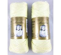 PACK 2 ZEPELINES Algodón perlé 100% egipcio mercerizado para DIY y tejer a mano labores de ganchillo o punto con un acabado elegante. (2 X 70gr) (8, AMARILLO 3)