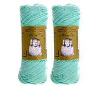 PACK 2 ZEPELINES Algodón perlé 100% egipcio mercerizado para DIY y tejer a mano labores de ganchillo o punto con un acabado elegante. (2 X 70gr) (12, TURQUESA 39)