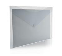 Pack 20 Carpeta Sobre con Cierre de V-lock - Tamaño A2 - 43.5 x 61 cm - Posters, arte, grandes formatos - en Cristal Transparente con Textura Soft Touch, 100% Eco by Office Box.