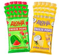 Pack 20 Polos Flash para Congelar ALOHA · 10 Watermelon Sandía + 10 Piña Colada · Cócteles de Frutas Naturales Sin Alcohol · Polos Líquidos Ice Pops Verano · Sin Gluten · Selección Cia&Co