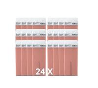 Pack 24 Cartuchos Cera Roll-On Rosa 100ml - Cera Depilatoria Profesional - Baja Fusión - Compatible con Calentador Roll-On Estándar - Todo Tipo de Piel