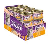 Pack 24 Unidades - Crema de Pollo para Gato Velvet Cream - Latas de 80 g - Comida húmeda para Gatos - ARQUIVET