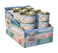 Pack 24 Unidades - Filetes de Atún Rojo Bluefin con Pollo - Latas de 80 g - Comida húmeda para Gatos - ARQUIVET
