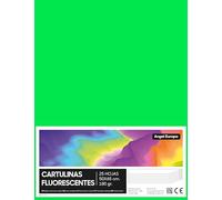 Pack 25 Cartulinas Fluorescentes 50x65 cm Verde JB-031