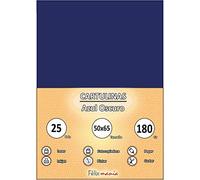 Pack 25 Cartulinas Tamaño 50x65 180g Color Azul oscuro